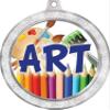 Art Medal, 2 1/2" Silver Glitter Artist Medals, Great Kids Art Awards 50 Pack Prime view 2