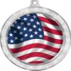 2 1/2" Silver American Flag Medal, Glitter USA Flag Awards 50 Pack Prime view 2