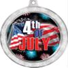 4th of July Medal, 2 1/2" Silver Glitter Fourth of July Medals, Great Holiday Awards 50 Pack Prime view 2