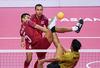 JPT Sepak Takraw Ball Kick Volleyball Thai Sport Asian Game Practice Exercise Train (Yellow-Green) view 3