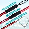 GAFFER SPORTFISHING Aluminum Fish Gaff Hook - Lightweight Fishing Pole with Sharp Stainless Steel Spear Hook - Ergonomic Foam Grips, Secure Lanyard - Saltwater & Freshwater Fishing Gaff - 54" Red view 3