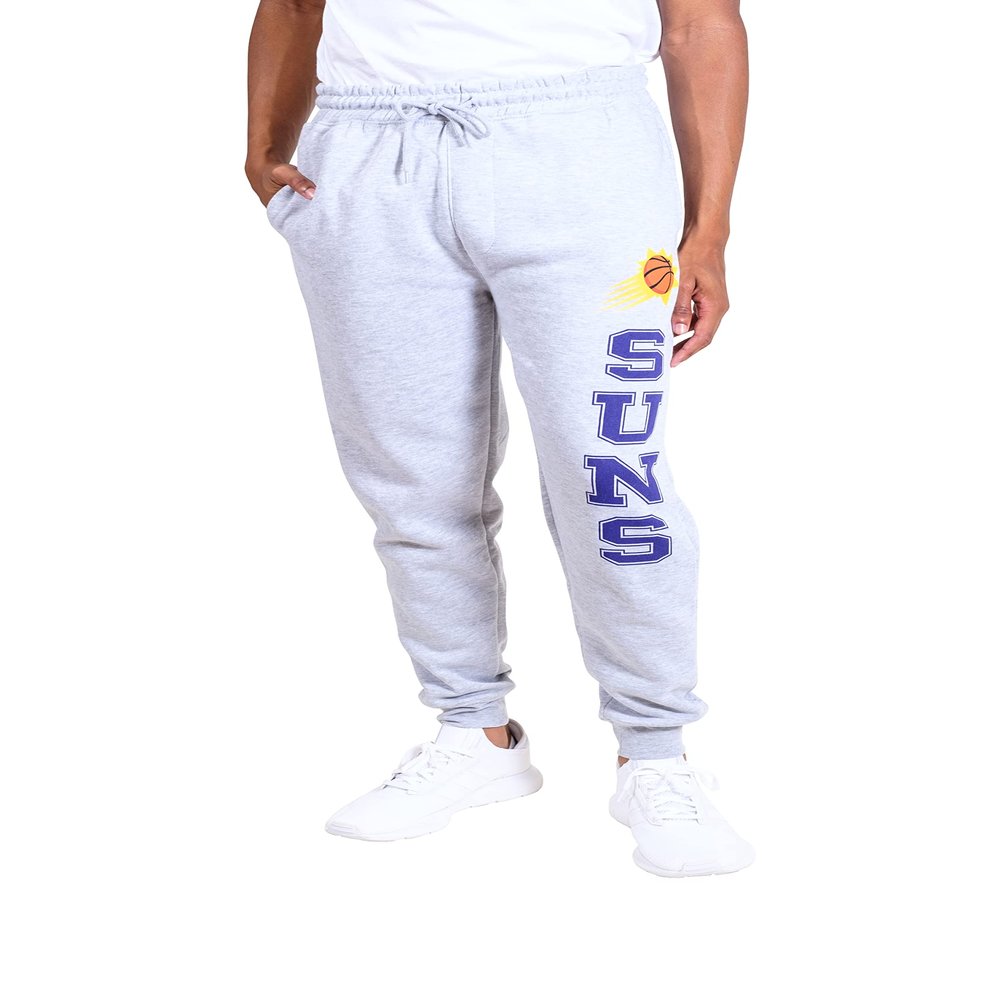 Ultra Game NBA Official Mens Super Soft Game Day Jogger Sweatpants - Unisex, Phoenix Suns, Heather Gray, Large