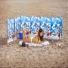 Beach Windscreen, Privacy Screen, Wind Blocker - Ships and Shells, with Mallet and Bag view 4