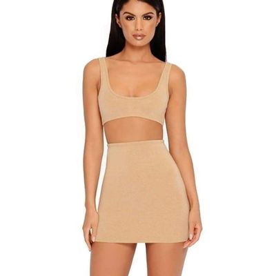 2 Layers Two Piece Set Summer 2 Piece Set Khaki