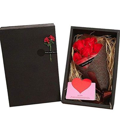 Anixl Box Handmade Soap Flowers Light Gift Home Garden Festive Party Supplies