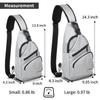 AMJ Crossbody Sling Bag Men Women, Casual Shoulder Backpack, Chest Daypack Satchel for Hiking Travel (Small, White Gray) view 2