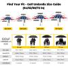 LLanxiry Automatic Open Golf Umbrella 54/62/68/72 Inch, Extra Large Windproof Vented Double Canopy Stick Umbrella, 210T Pongee Waterproof SPF 50+, Fiberglass Ribs Steel Shaft, EVA Grip for Golf & Commute view 2