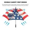 LLanxiry Automatic Open Golf Umbrella 54/62/68/72 Inch, Extra Large Windproof Vented Double Canopy Stick Umbrella, 210T Pongee Waterproof SPF 50+, Fiberglass Ribs Steel Shaft, EVA Grip for Golf & Commute view 3