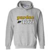 AH1177 - Purdue Boilermakers Throwback Year Stripe Hoodie - 3X-Large - Sport Grey view 1