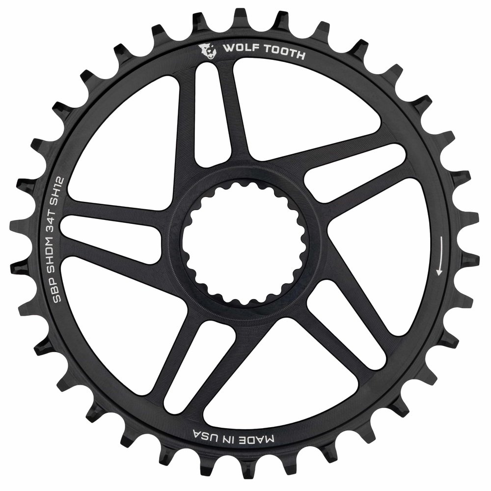 Wolf Tooth Components Chainring for Shimano Direct Mount 34T Boost 12 Speed Shimano HG+