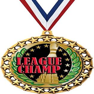 Bowling Medal, 2 1/2" Galaxy Star Bowling League Champion Medals, Great Bowling Team Awards 100 Pack