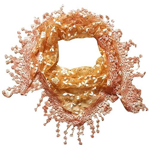 Women Summer Winter Scarf Fashion Lace Tassel Sheer