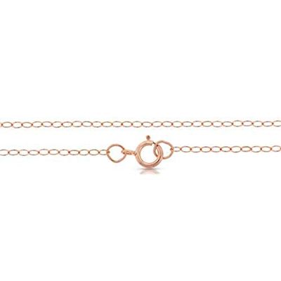 14Kt Rose Gold Filled 2x1.5mm 16" Delicate Cable Chain with Spring Ring Clasp - - 1pc (4828)/1