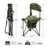 Portal Extra Large Quick Folding Tripod Stool with Backrest Fishing Camping Chair with Carry Strap (Camo) view 3