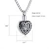XSMZB Dad in Heart & Mom in Heart Cremation Jewelry for Ashes Keepsake Memorial Pendant Urn Necklace (Dad) view 2