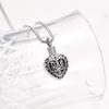 XSMZB Dad in Heart & Mom in Heart Cremation Jewelry for Ashes Keepsake Memorial Pendant Urn Necklace (Dad) view 3