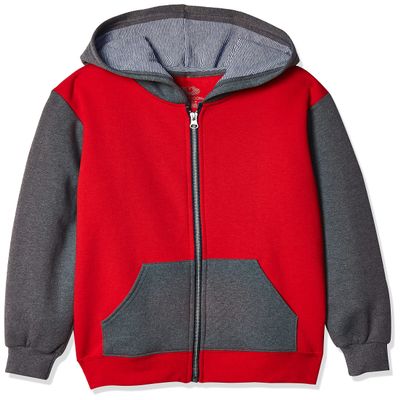 Fruit of the Loom boys Fleece Sweatshirts, Hoodies, Sweatpants & Joggers Shirt, Full Zip - True Red, Medium US