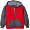 Fruit of the Loom boys Fleece Sweatshirts, Hoodies, Sweatpants & Joggers Shirt, Full Zip - True Red, Medium US view 1