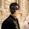Thmyo Half Face Masquerade Mask, Sun God Greek Style Plastic Party Carnival Halloween Mask (Sun God Black) view 2