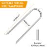 Trampoline Stakes U Shaped Anchors Heavy Duty Metal 12''- Long Trampolines Ground Wind Stakes for Soccer Goals, Camping Tents, Garden Decoration (4pcs) view 3