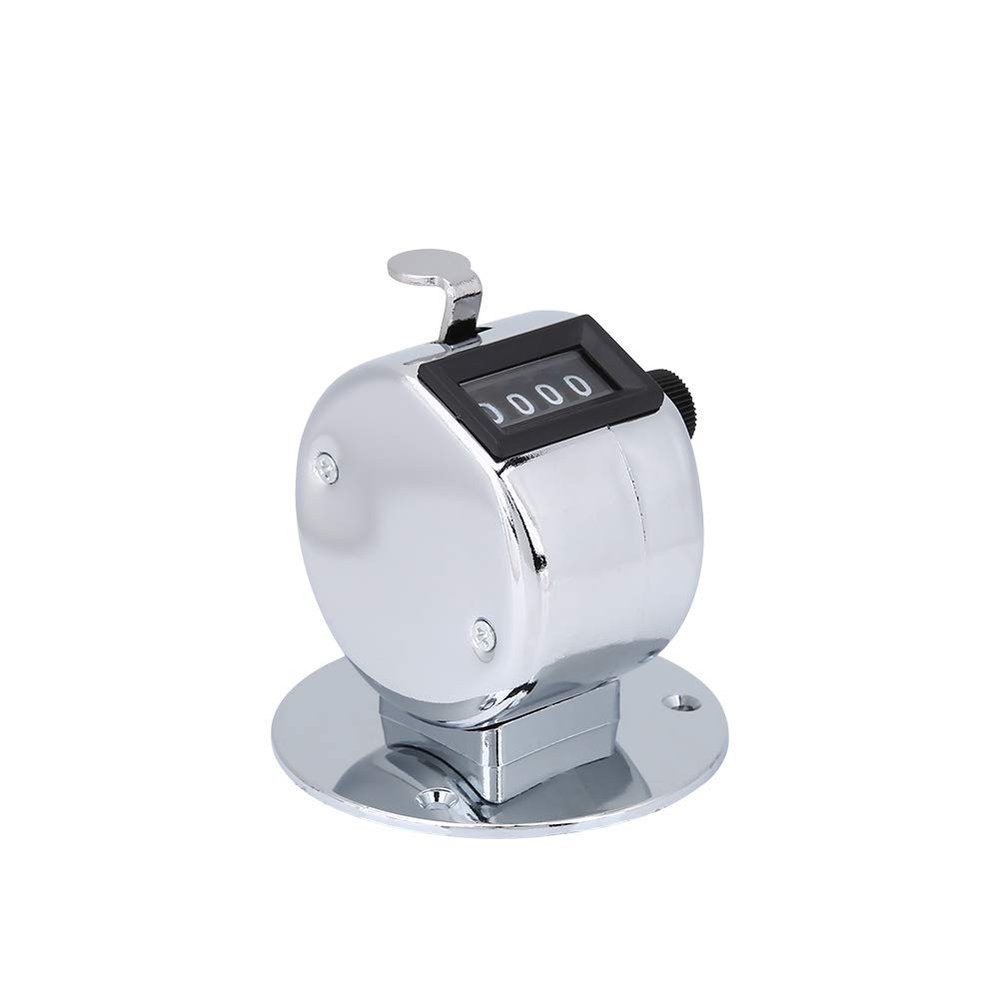 Hand Tally Counters, 4 Digit Mechanical Palm Counter Handheld Number Click Counter Tally Clicker Counter for Sports Games(1pc)