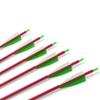 SHARROW 30Inch Archery Aluminum Arrows Target Practice Hunting Arrows Spine 500 with Removable Tips for Compound & Recurve Bow (12 Pcs Red Shaft) view 4