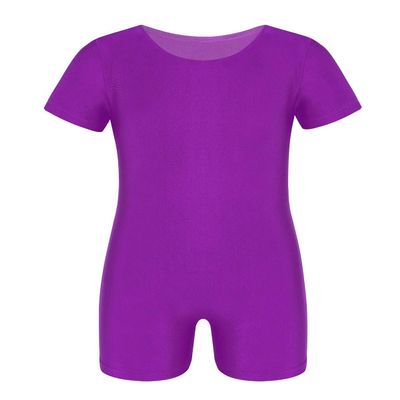 Agoky Kids Boys Girls Team Basic Gymnastics Leotard Ballet Dance Jumpsuit Unitard Bodysuit Athletic Biketard Purple 8
