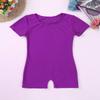 Agoky Kids Boys Girls Team Basic Gymnastics Leotard Ballet Dance Jumpsuit Unitard Bodysuit Athletic Biketard Purple 8 view 3