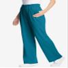 Woman Within Plus Size 7-Day Knit Wide-Leg Pull-On Pants - 4X, Deep Teal view 3