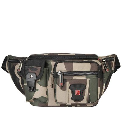 Chest Bag Sports Bum Bag Outdoor Fanny Pack Casual Fitness Unisex Waist Pack Men's FN-63 (Camouflage)