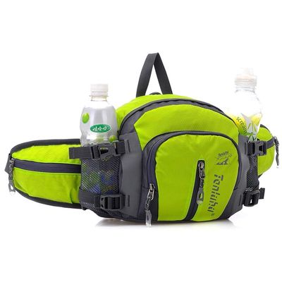 Canvas Pockets Multi-Functional Sports Bag Men and Women Fanny Pack Mini Waist Bag Fashion CW-26 (Green)