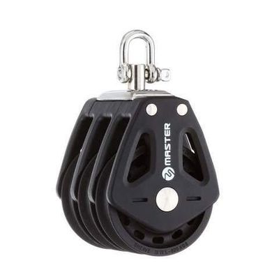 PLAIN BEARING BLOCK Sailboat Hardware 60mm 2 1/3" Triple Swivel Shackle Master BP-0605F