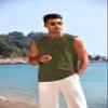 COOFANDY Mens Beach Shirts Fashion Sleeveless Tee Shirt Casual Cotton Linen Tank Top Army view 2