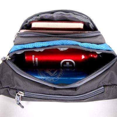 Chest Bag Multi-Function Pocket Messenger Bag Sports Fanny Pack Diagonal Bag Unisex Waist Pack Large-Capacity Pockets VJ-82 (Navy Blue)