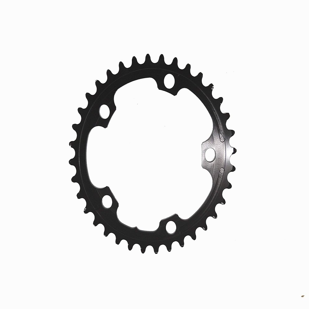Absoluteblack Oval 110Bcd 2X Chainring Black, Shimano 9100/8000/9000/6800, 36T, 5H