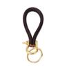 1 Pack Upscale Leather Keychain Elegant Handmade Car Key Chain with Brass Horseshoe Buckle D Ring and Key Ring Handmade Key Chain Strap to Organize Keys Coffee-tone Strap view 3