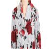 A. Byer Women's Juniors Long Sleeve Cowl Neck Sweater, Red Roses, XL view 2