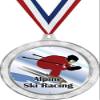 Alpine Ski Racing Medal, 2 1/2" Silver Glitter Downhill Skiing Medals, Great Alpine Skiing Awards 50 Pack Prime view 1
