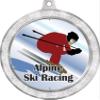 Alpine Ski Racing Medal, 2 1/2" Silver Glitter Downhill Skiing Medals, Great Alpine Skiing Awards 50 Pack Prime view 2
