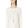 A. Byer Women's Twist Front Pullover Top, Off White, L view 2