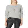 A. Byer Women's Long Sleeve Scoop Neck Top (Junior's), Heather Grey, M view 1