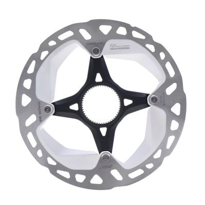 Shimano Deore XT RT-MT800 disc rotor with internal lockring, Ice Tech FREEZA, 160 mm, Silver/Black, IRTMT800SI