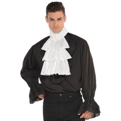 Amscan White Jabot Adult Pirate Costume Accessory (One Size) 1 Count - Perfect Costume Add-ons for Halloween Parties and Themed Events