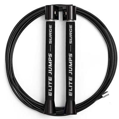 Elite Jumps Surge 3.0 Professional Speed Rope for Double Unders - Patented Dual Bearing Ultra Light-Weight Handle for Premium Spin Control and Kink-Resistant Cable for the Ultimate Speed Jump Rope