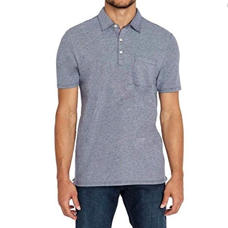 Buffalo David Bitton Men's Short Sleeve Polo, Heather Grey, Variety (XL)
