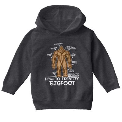 Haase Unlimited How To Identify Bigfoot - Sasquatch Myth Toddler/Youth Fleece Hoodie (Charcoal, X-Large (Youth))