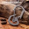 TACRAY Compact Carabiner Keychain Clip, Titanium EDC key holder, Anti-Lost Keychain Hook, Multi-tool Bottle Opener Keychain, Quick Released Backpack Clasp view 2