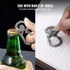 TACRAY Compact Carabiner Keychain Clip, Titanium EDC key holder, Anti-Lost Keychain Hook, Multi-tool Bottle Opener Keychain, Quick Released Backpack Clasp view 3