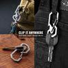 TACRAY Compact Carabiner Keychain Clip, Titanium EDC key holder, Anti-Lost Keychain Hook, Multi-tool Bottle Opener Keychain, Quick Released Backpack Clasp view 4
