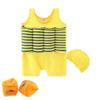 TAOTAO Floatation Swimsuits for Toddler Adjustable Buoyancy Life Jacket for Kids Boys Girls Swimwear Swim Cap Arm Floaties (Height:31.5''-35.4''/Weight:19.8-26.4lb, Yellow1) view 1